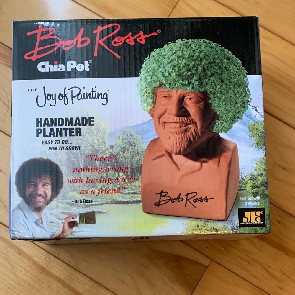 NWT NIB Bob Ross Chia Pet